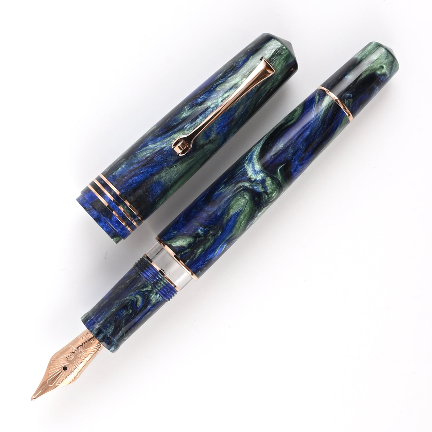 Leonardo MZ Grande 2.0 The Power of Flowers Fountain Pen - Fiordaliso Blue RGT (Limited Edition) 2