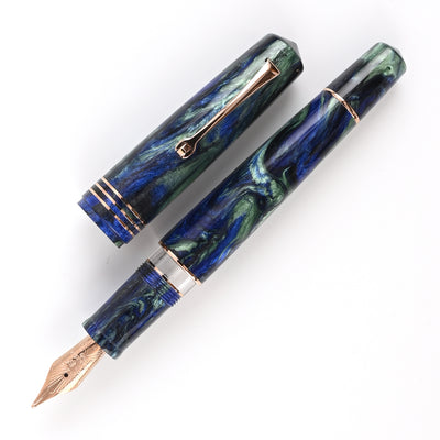 Leonardo MZ Grande 2.0 The Power of Flowers Fountain Pen - Fiordaliso Blue RGT (Limited Edition) 2