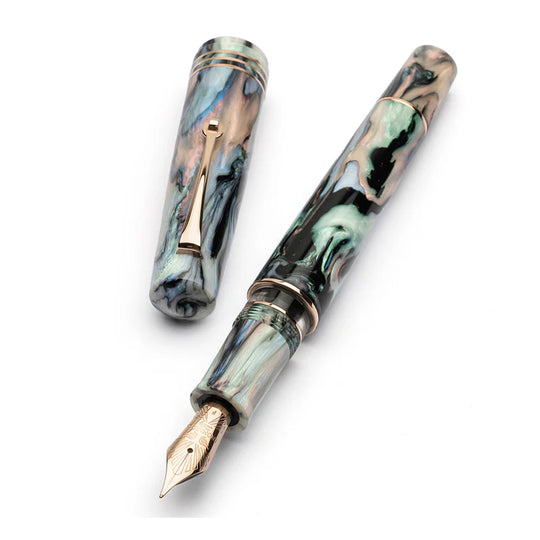 Leonardo MZ Grande 2.0 The Power of Flowers No.6 14K Gold Fountain Pen - Dalia Eveline RGT (Limited Edition)