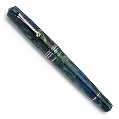 Leonardo MZ Grande 2.0 The Power of Flowers No.6 14K Gold Fountain Pen - Fiordaliso Blue RGT (Limited Edition)