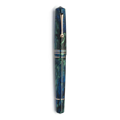 Leonardo MZ Grande 2.0 The Power of Flowers No.6 14K Gold Fountain Pen - Fiordaliso Blue RGT (Limited Edition)