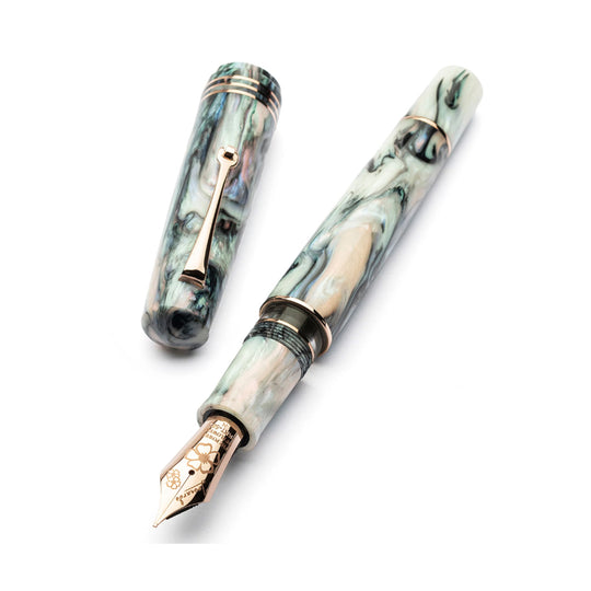 Leonardo MZ Grande 2.0 The Power of Flowers No.8 14K Gold Fountain Pen - Dalia Eveline RGT (Limited Edition)