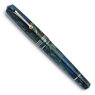 Leonardo MZ Grande 2.0 The Power of Flowers No.8 14K Gold Fountain Pen - Fiordaliso Blue RGT (Limited Edition)