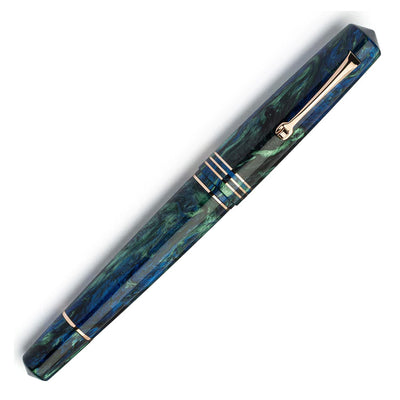 Leonardo MZ Grande 2.0 The Power of Flowers No.8 14K Gold Fountain Pen - Fiordaliso Blue RGT (Limited Edition)