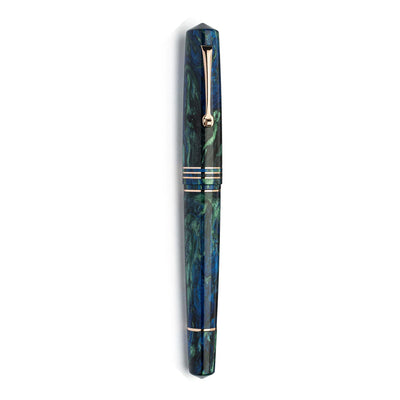 Leonardo MZ Grande 2.0 The Power of Flowers No.8 14K Gold Fountain Pen - Fiordaliso Blue RGT (Limited Edition)