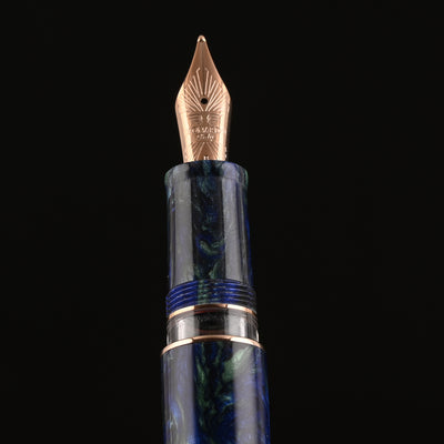Leonardo MZ Grande 2.0 The Power of Flowers No.8 14K Gold Fountain Pen - Fiordaliso Blue RGT (Limited Edition) 12