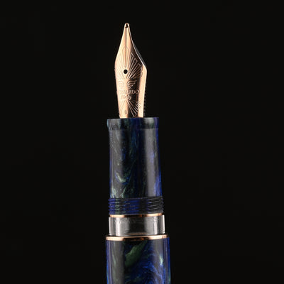 Leonardo MZ Grande 2.0 The Power of Flowers No.8 14K Gold Fountain Pen - Fiordaliso Blue RGT (Limited Edition) 13