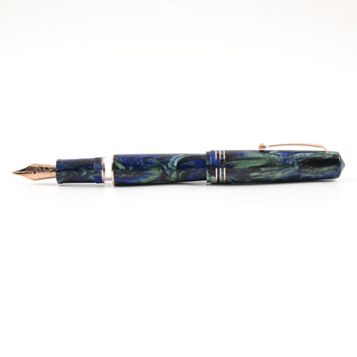Leonardo MZ Grande 2.0 The Power of Flowers No.8 14K Gold Fountain Pen - Fiordaliso Blue RGT (Limited Edition) 6