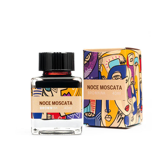 Leonardo Noce Moscata Ink Bottle, Brown - 40ml