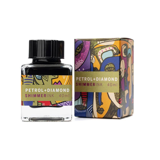 Leonardo Petrol + Diamond Shimmer Ink Bottle - 40ml