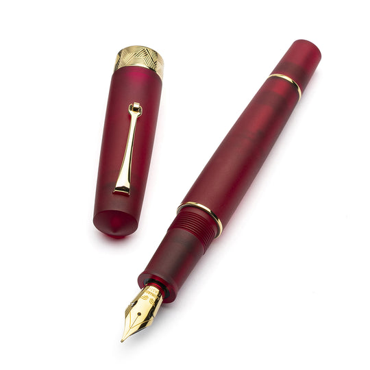 Leonardo Pura Fountain Pen - Frosted Red GT