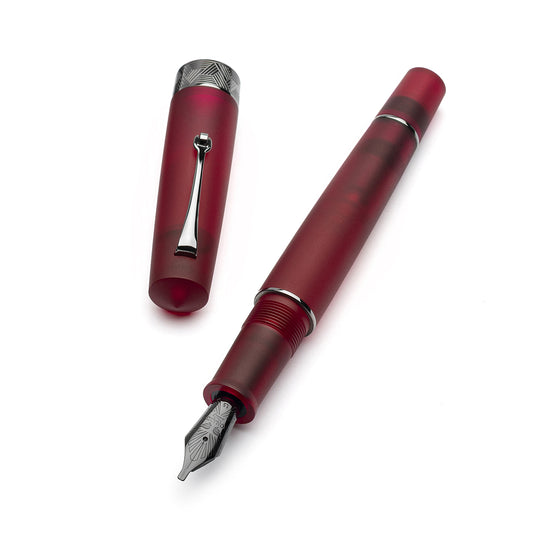 Leonardo Pura Fountain Pen - Frosted Red RT