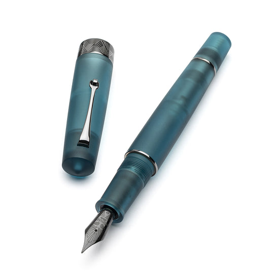 Leonardo Pura No.8 Steel Nib Fountain Pen - Frosted Petrol RT