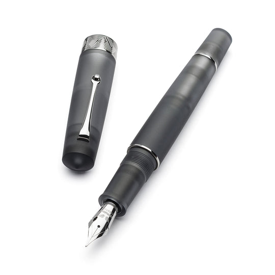 Leonardo Pura No.8 Steel Nib Fountain Pen - Frosted Grey CT