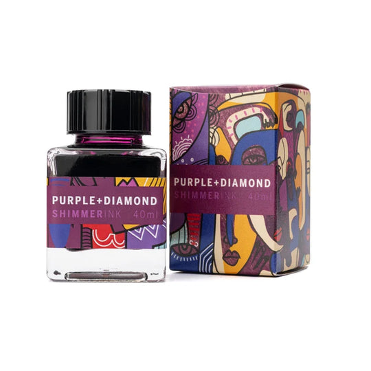 Leonardo Purple + Diamond Shimmer Ink Bottle - 40ml