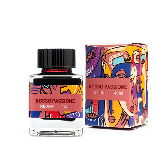 Leonardo Rosso Passione Ink Bottle, Red - 40ml