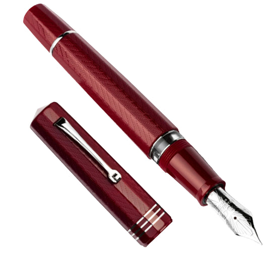 Leonardo Dodici Guilloche No. 8 Fountain Pen - Burgundy CT