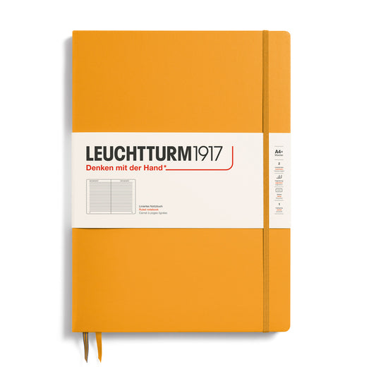 Leuchtturm1917 Classic Hard Cover Master Slim Notebook - Rising Sun - A4+ - Ruled - 123 Pages