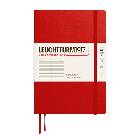 Leuchtturm1917 Classic Hard Cover Notebook - Cherry - A5 - Ruled