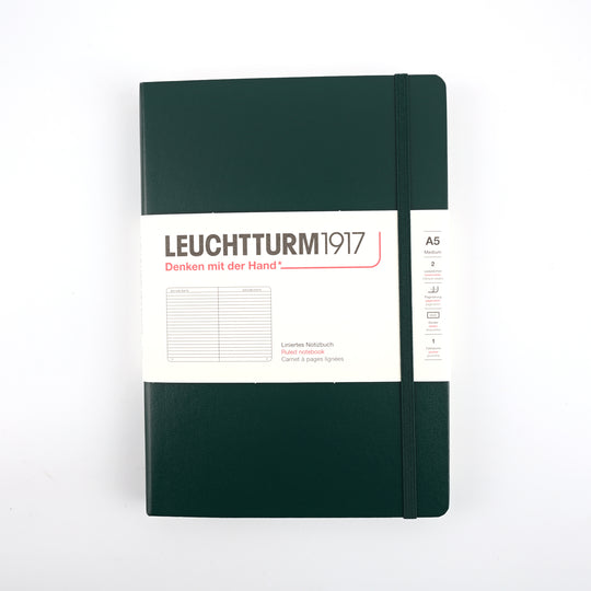 Leuchtturm1917 Classic Hard Cover Notebook - Forest Green - A5 - Ruled