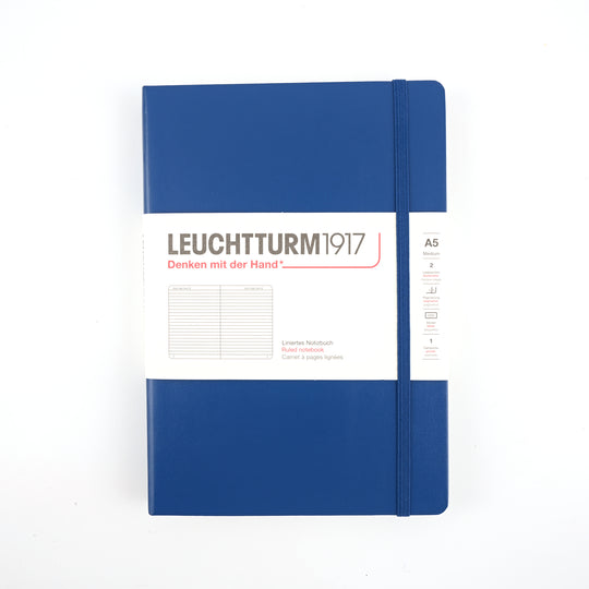Leuchtturm1917 Classic Hard Cover Notebook - Indigo - A5 - Ruled