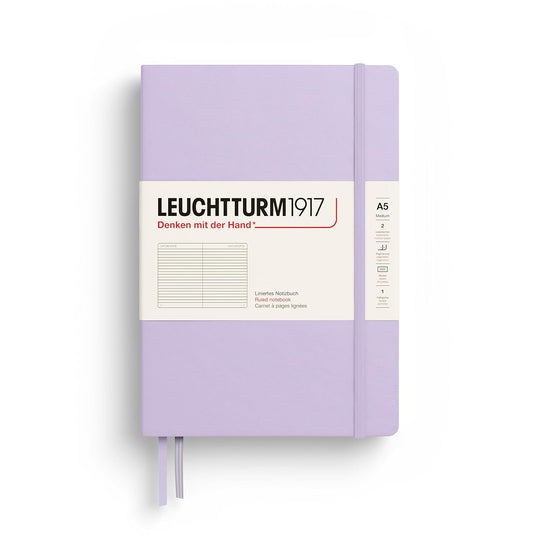 Leuchtturm1917 Classic Hard Cover Notebook - Lilac  - A5 - Ruled - 251 Pages