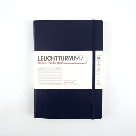 Leuchtturm1917 Classic Hard Cover Notebook - Navy  - A5 - Ruled