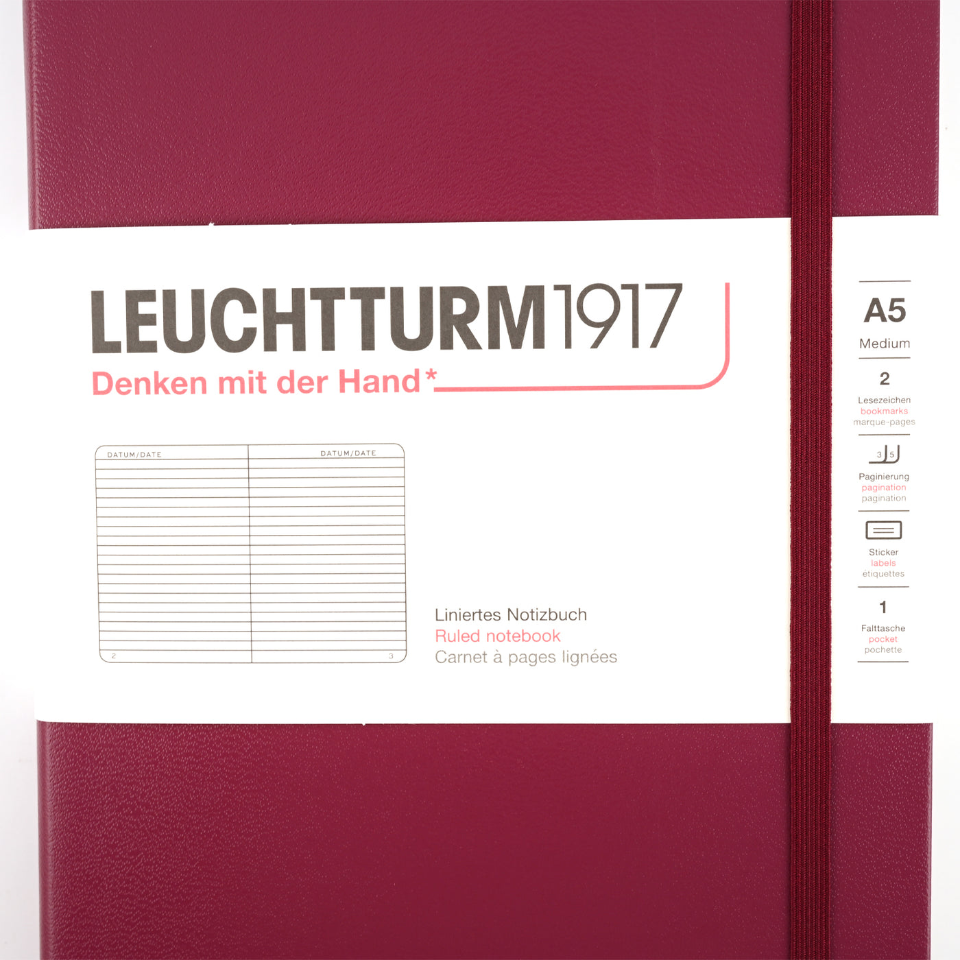 Buy Leuchtturm Port Red Notebook | Leuchtturm A5 Notebook | Makoba