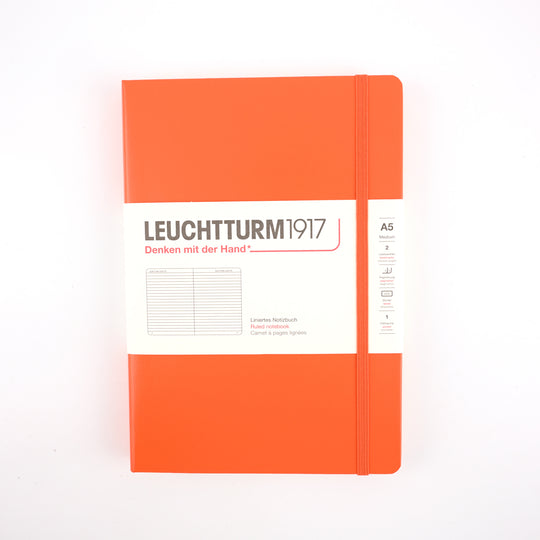 Leuchtturm1917 Classic Hard Cover Notebook - Pumpkin - A5 - Ruled