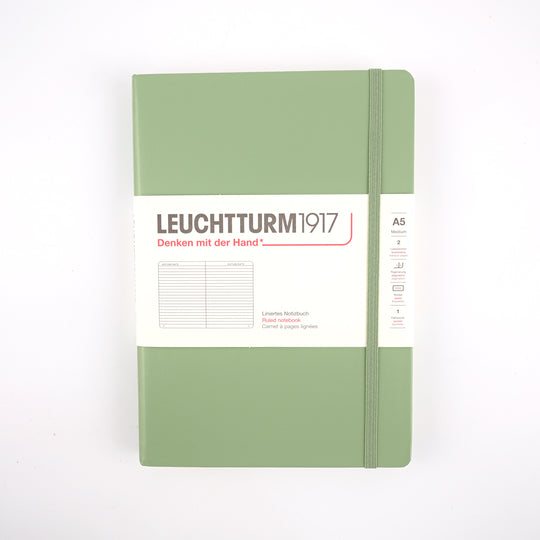 Leuchtturm1917 Classic Hard Cover Notebook - Sage - A5 - Ruled