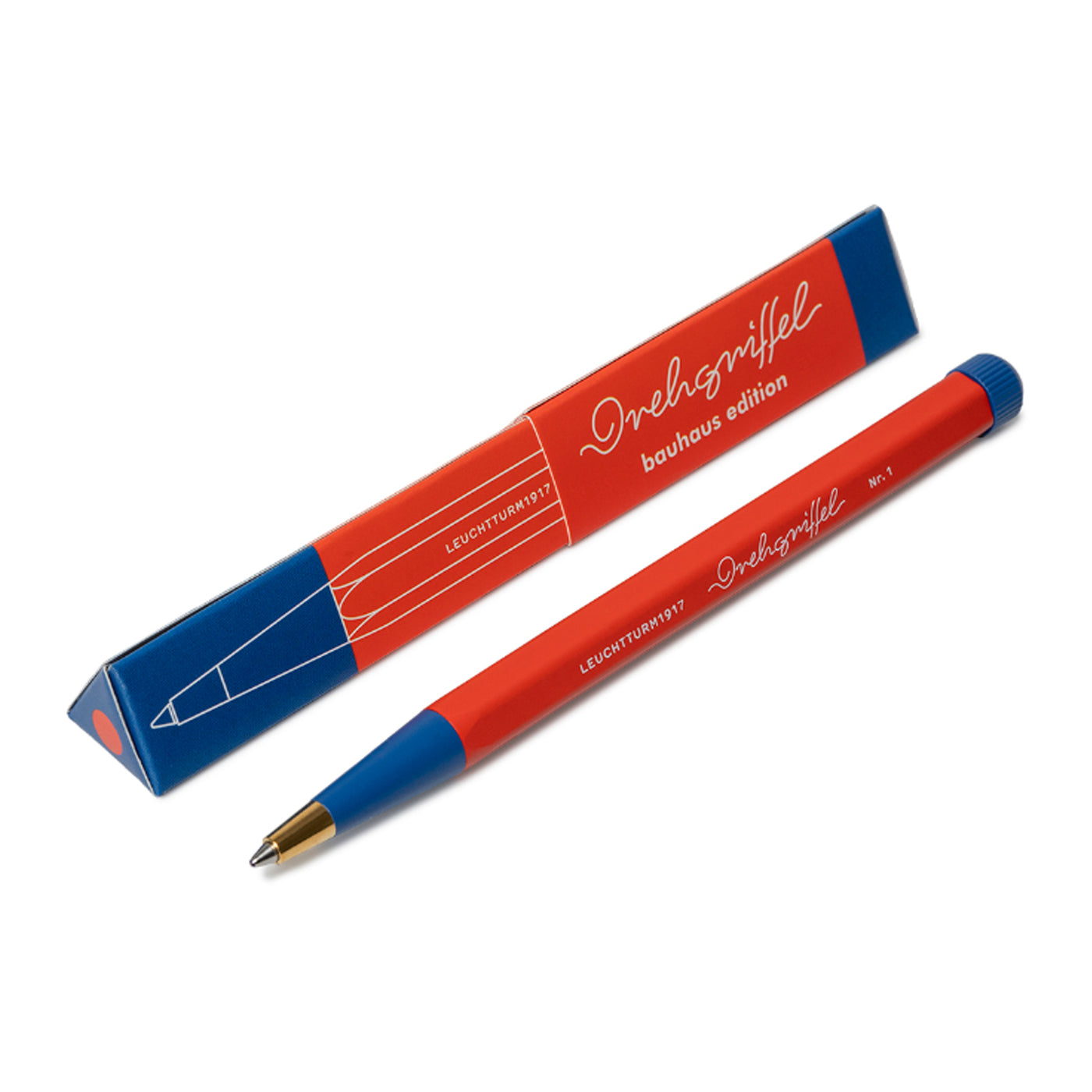 Leuchtturm1917 Drehgriffel Nr. 1 Bauhaus Edition Ball Pen - Red/Royal Blue (Special Edition)