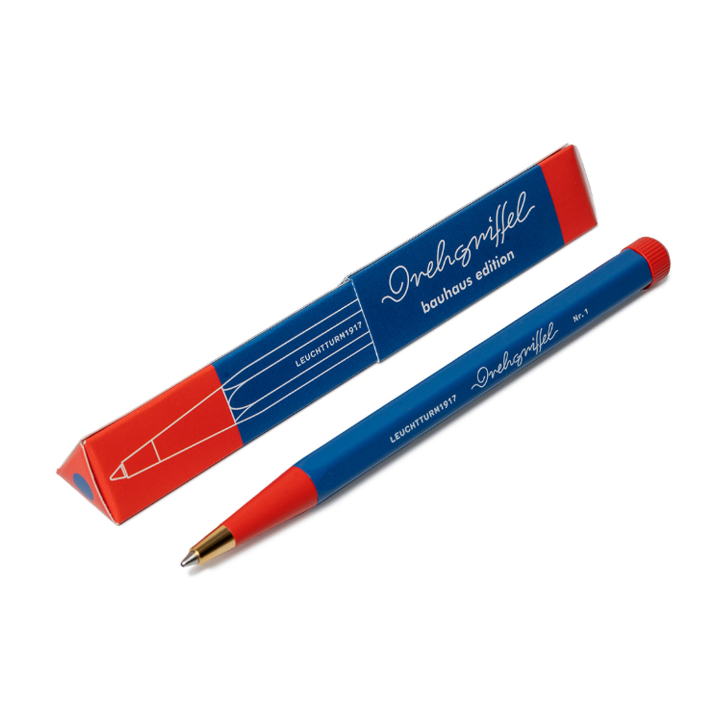 Leuchtturm1917 Drehgriffel Nr. 1 Bauhaus Edition Ball Pen - Royal Blue/Red (Special Edition)