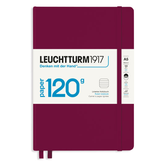 Leuchtturm1917 Edition 120 Hard Cover Notebook - Port Red - A5 - Ruled