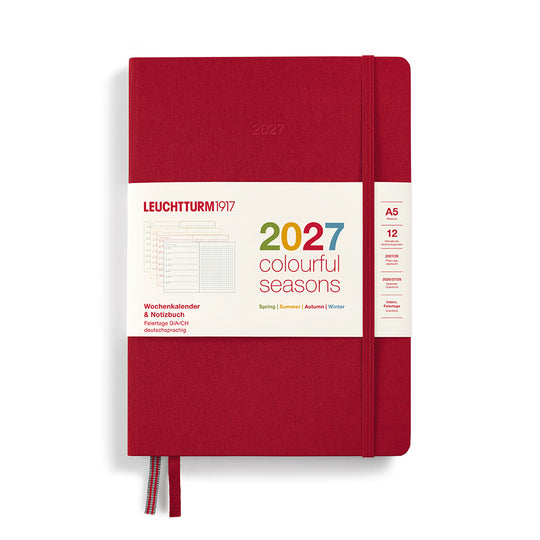 Leuchtturm1917 Weekly Planner & Notebook 2027 - Hard Cover - Colourful Seasons - Autumn - A5 - Dotted