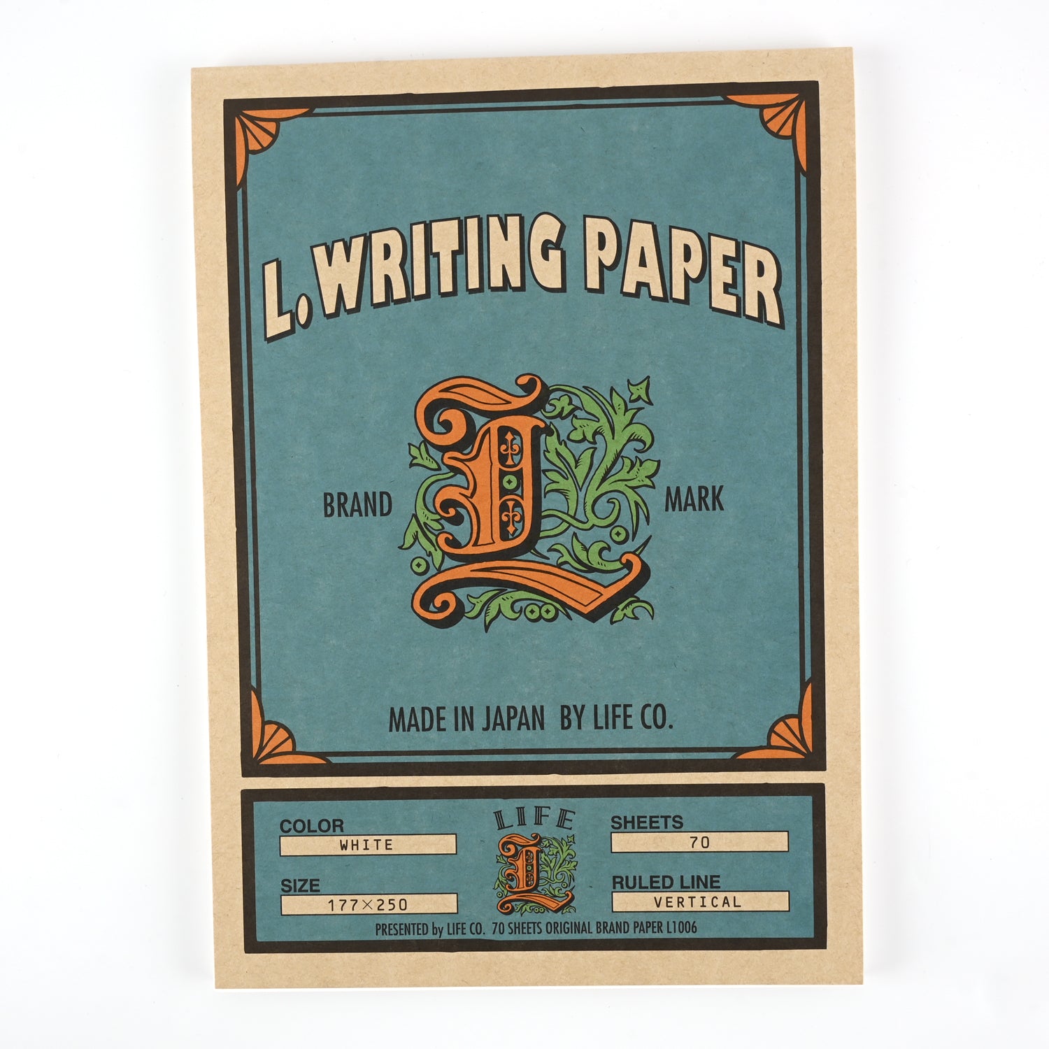 Buy Life L1006 Letterpress Notepad | Life Japan Notepads | Makoba
