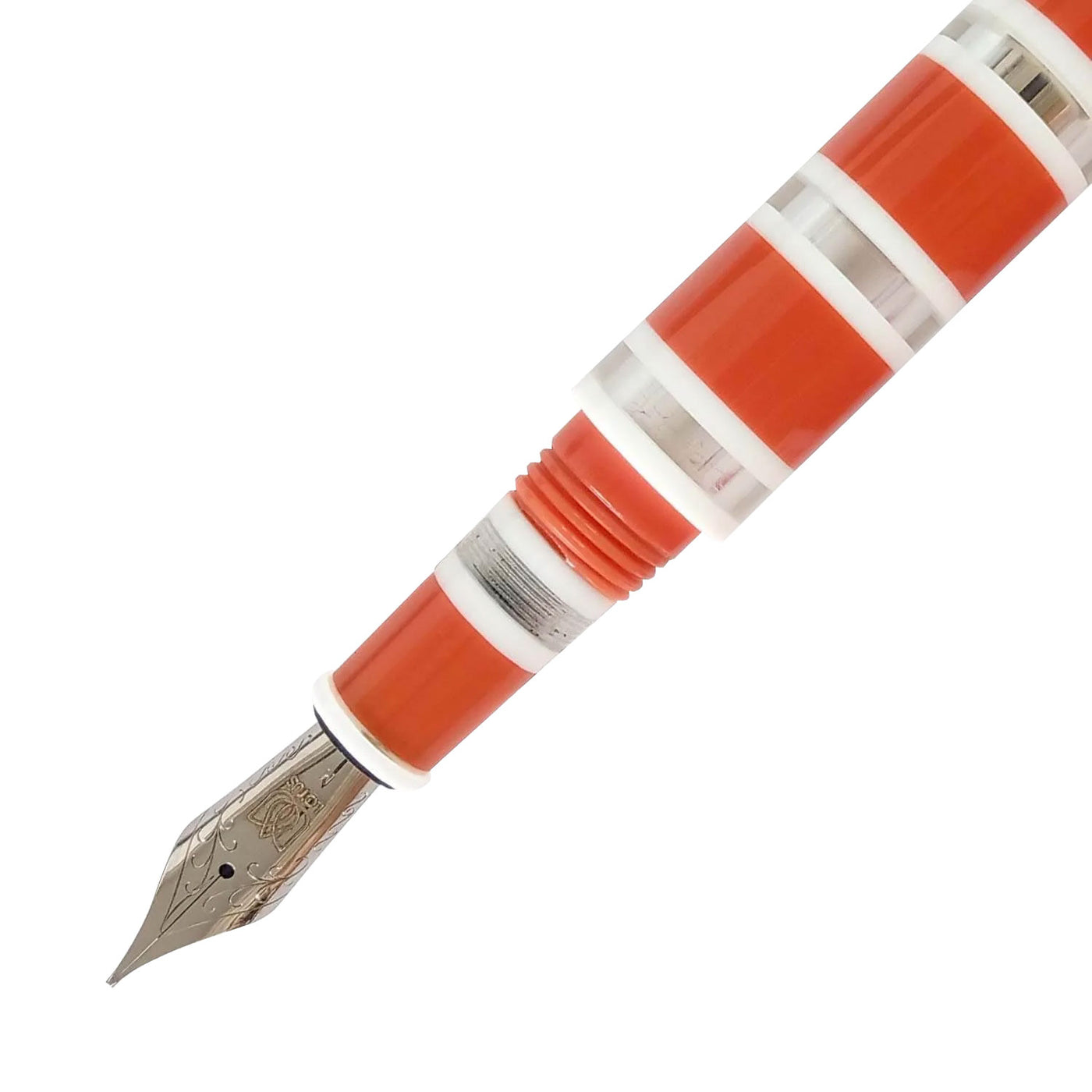 Lotus Corundum Fountain Pen, Liner Orange - Jowo Steel Nib