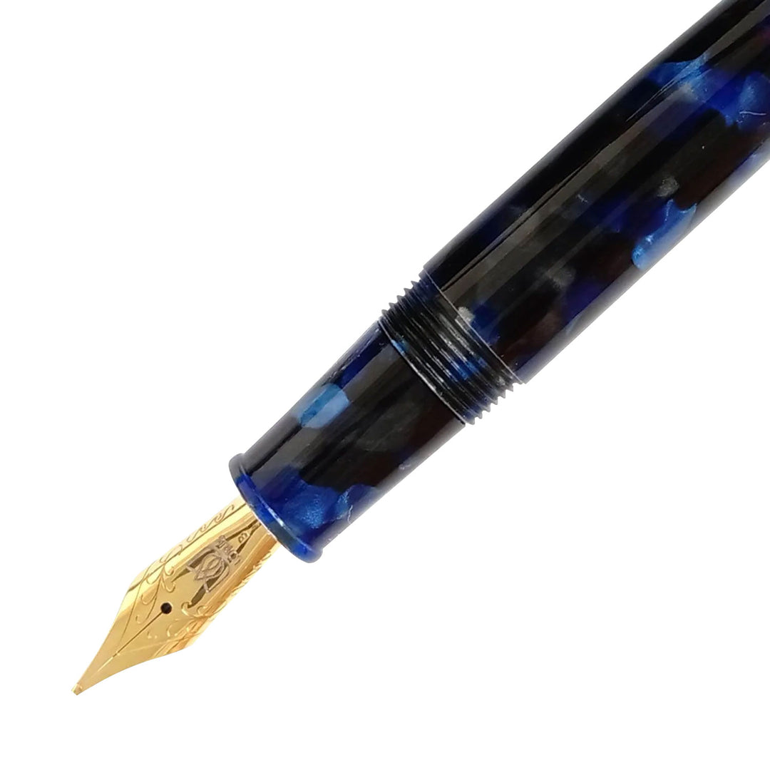 Lotus Pride In Omas Fountain Pen, Blue Imperio Steel Nib – Makoba