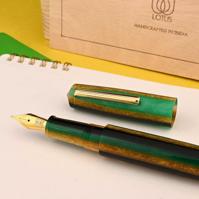 Lotus Saral Halos Special Edition Fountain Pen Chartreuse Steel Nib 4