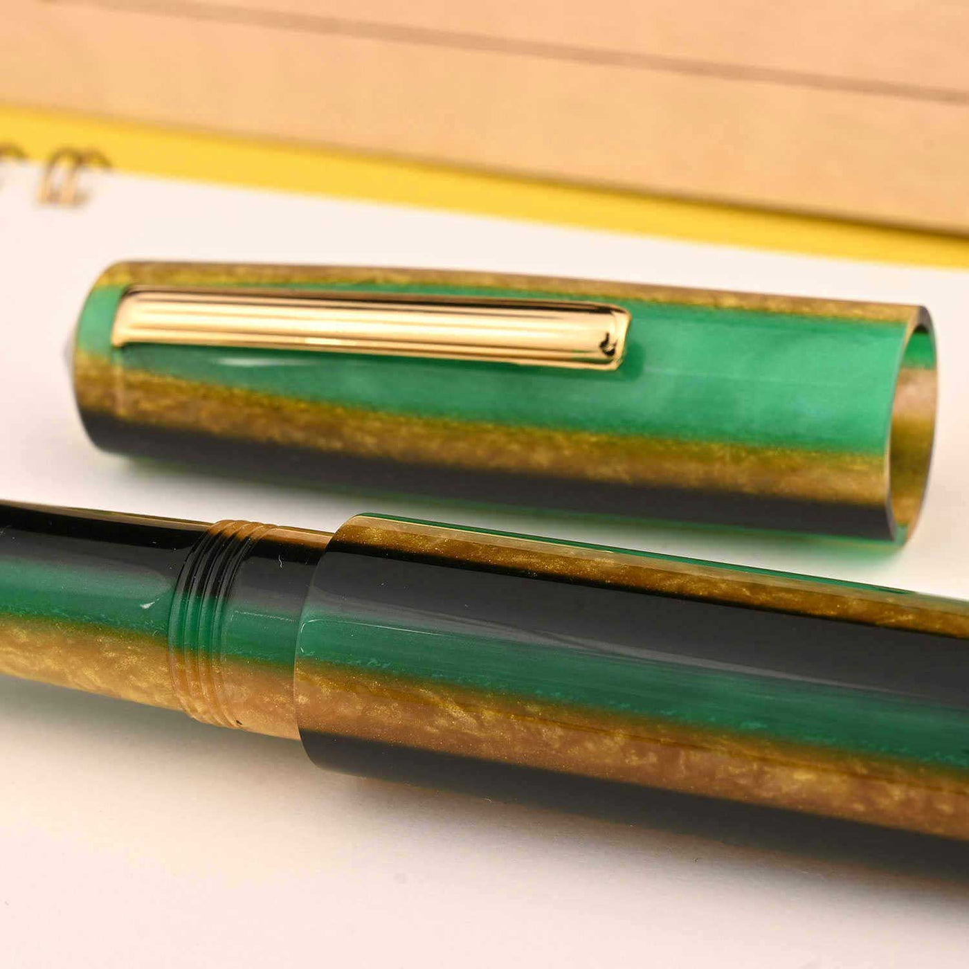 Lotus Saral Halos Special Edition Fountain Pen Chartreuse Steel Nib 5