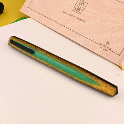 Lotus Saral Halos Special Edition Fountain Pen Chartreuse Steel Nib 4