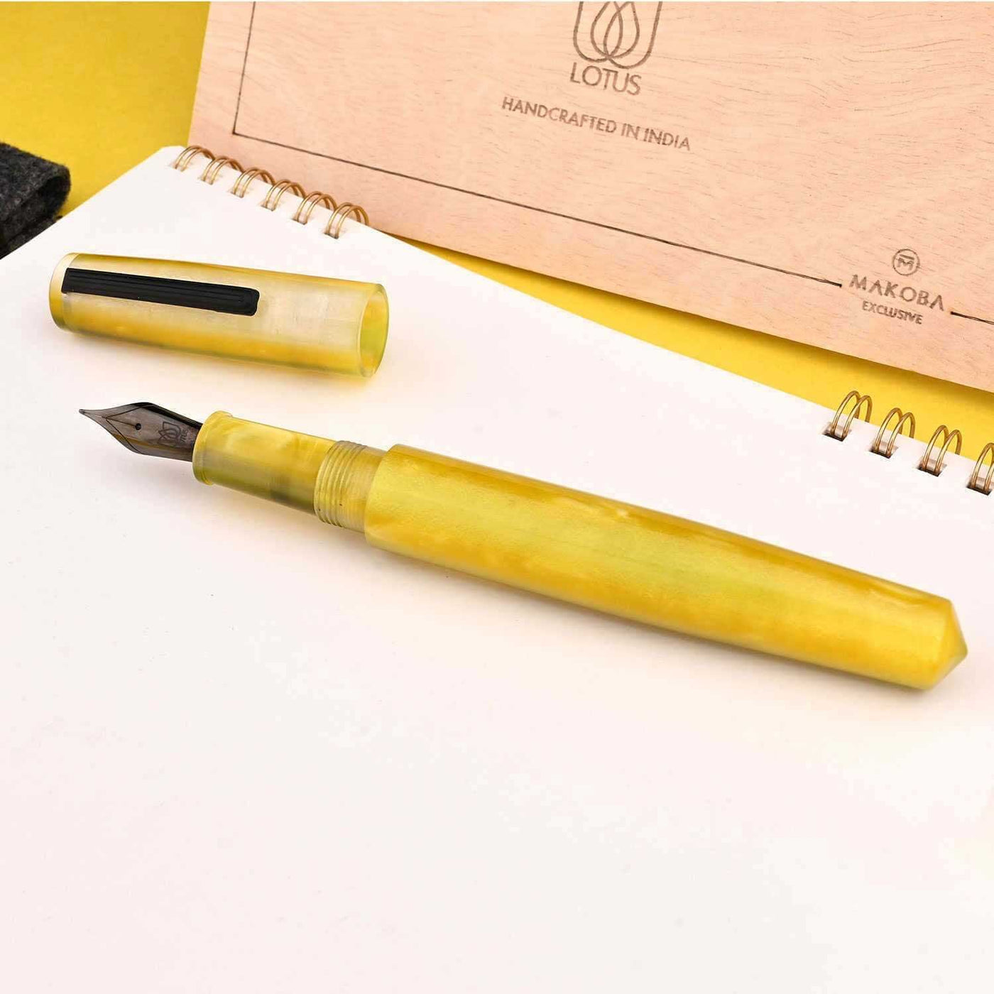 Lotus Saral Halos Special Edition Fountain Pen Ocherous Steel Nib 1