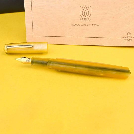 Lotus Saral Halos Special Edition Fountain Pen, Ocherous - Steel Nib