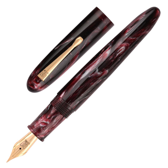 Lotus Shikhar Fountain Pen - Argent Ruby GT