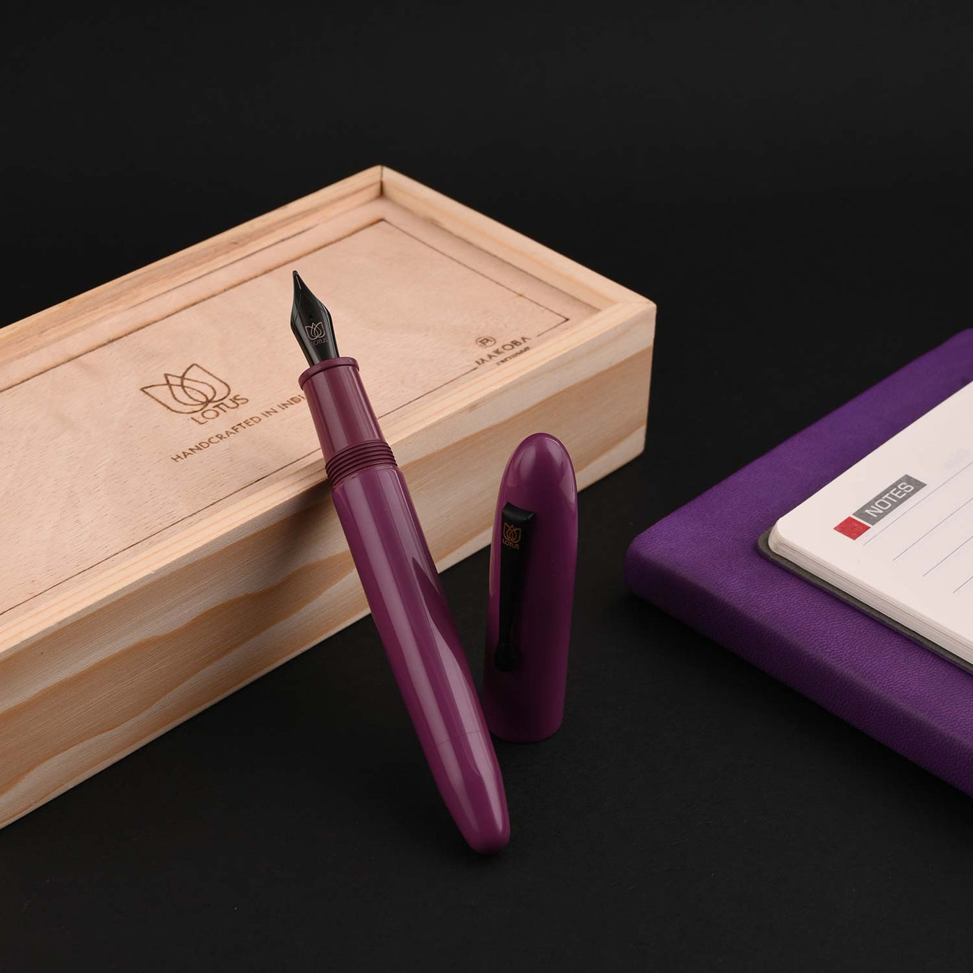 Lotus Shikhar Ebonite Fountain Pen - Purple BT 8