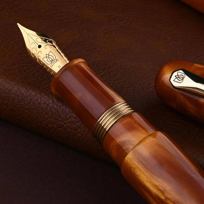 Lotus Vikrant Fountain Pen Amber Jowo Steel Nib 2