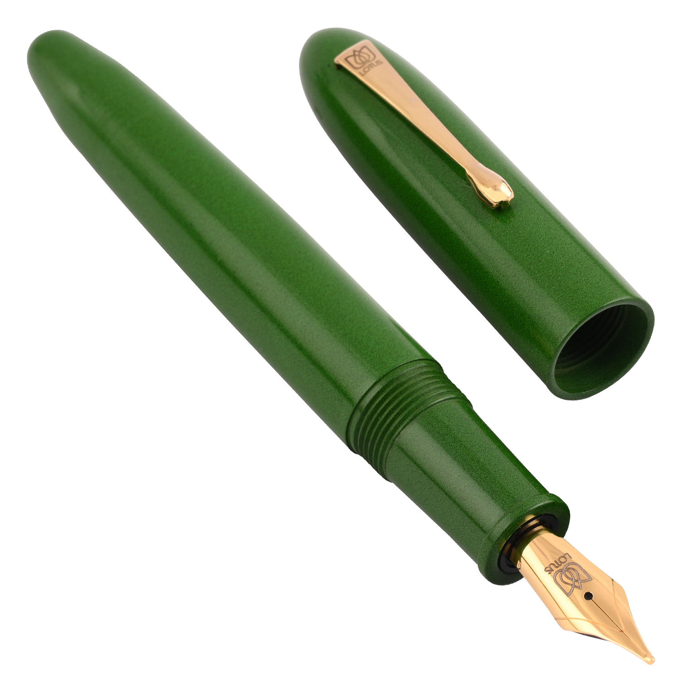 Lotus Shikhar Ebonite Fountain Pen - Green GT 2