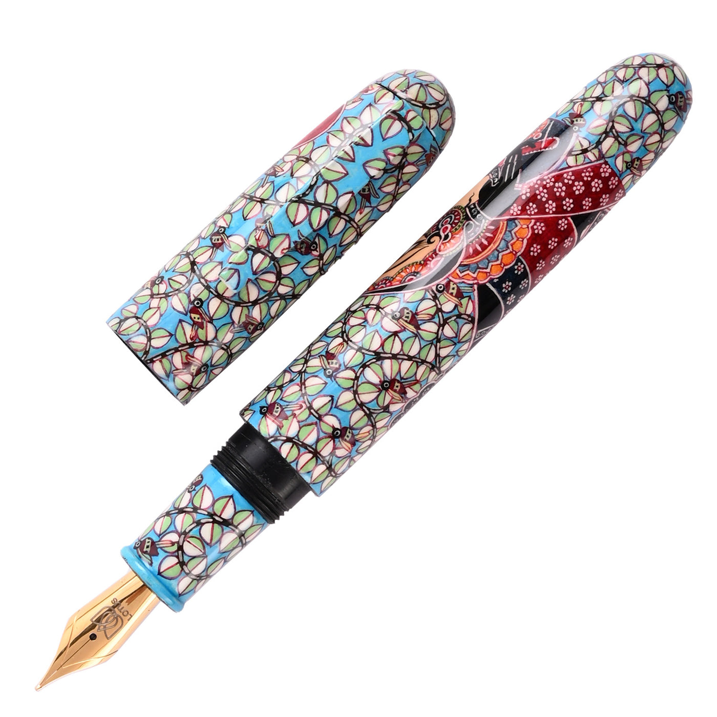 Lotus Shikhar Ebonite Fountain Pen - Radha Krishna (Special Edition) 1