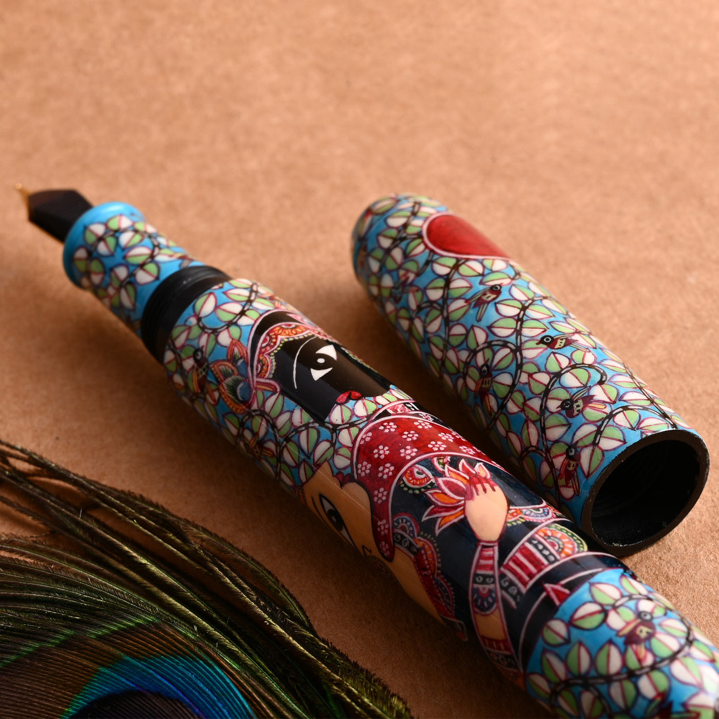 Lotus Shikhar Ebonite Fountain Pen - Radha Krishna (Special Edition) 6