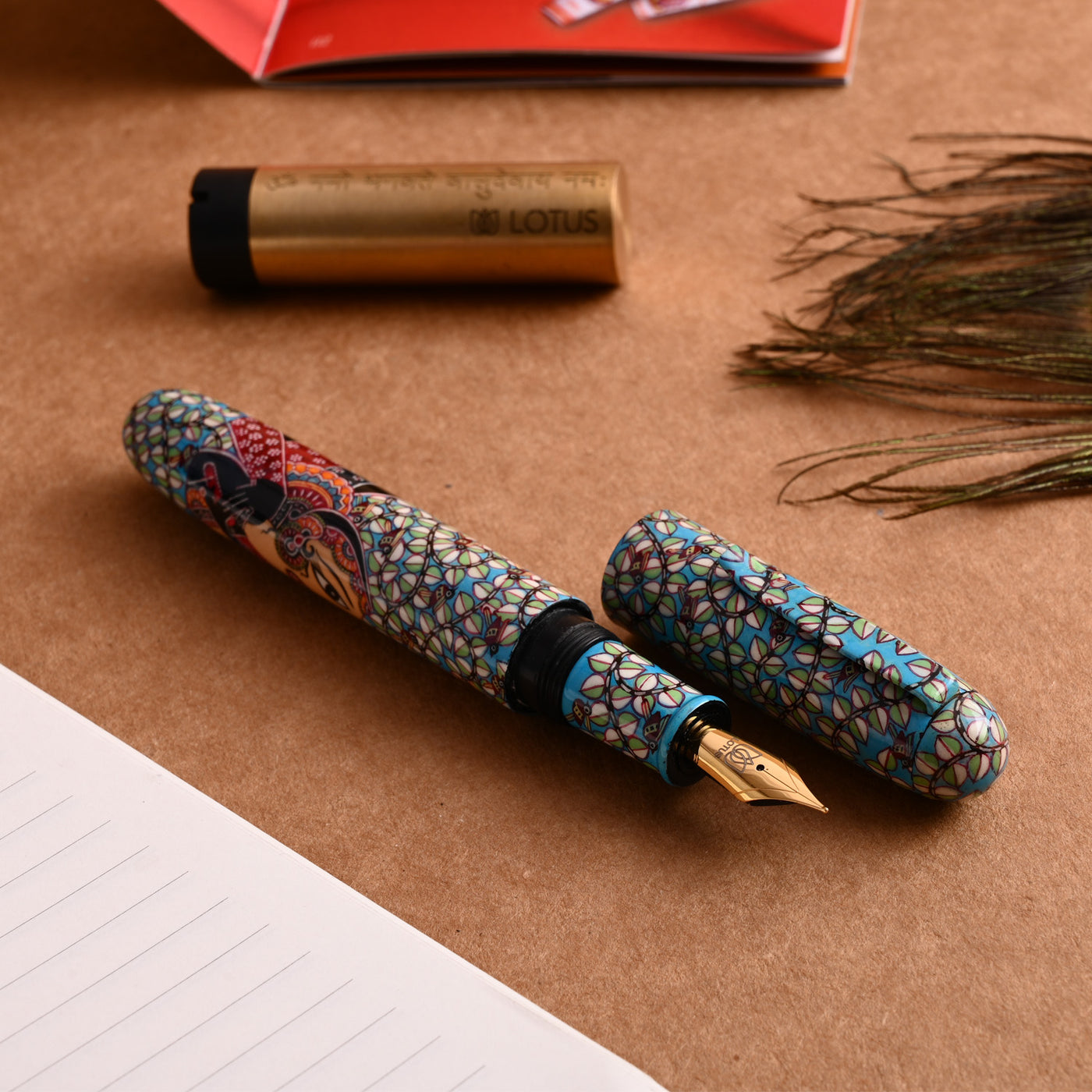 Lotus Shikhar Ebonite Fountain Pen - Radha Krishna (Special Edition) 8