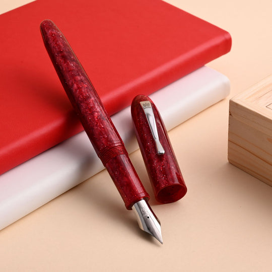 Lotus Shikhar Large Fountain Pen with #9 Nib - Red Star CT